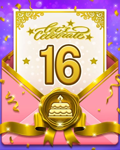 22nd Anniversary 16 Badge - Bejeweled Stars