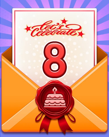 Pogo 24th Birthday Cake 8 Badge - Pogo™ Slots