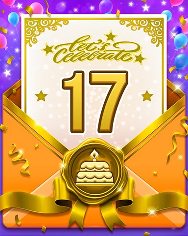 Pogo 24th Birthday Cake 17 Badge - Peggle Blast HD