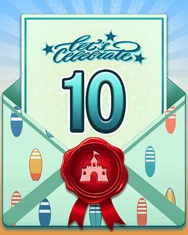 Pogo 25th Birthday 10 Badge - Solitaire Home Story