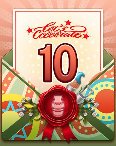 Pottery Painting Party 10 Badge - Lucky Cat Bingo Pottery Painting Party 10 Badge - Lucky Cat Bingo