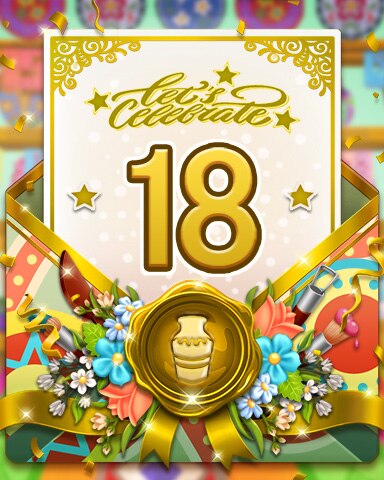 Pottery Painting Party 18 Badge - Solitaire Home Story Pottery Painting Party 18 Badge - Solitaire Home Story