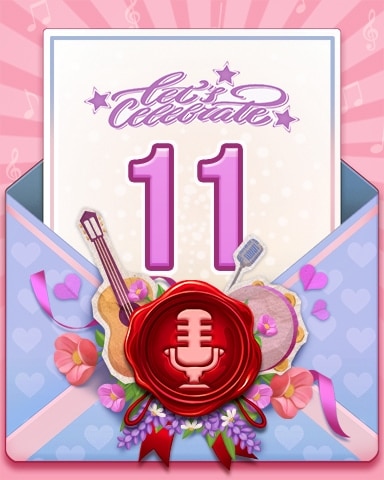 Private Concert Celebration 11 Badge - Bejeweled Stars