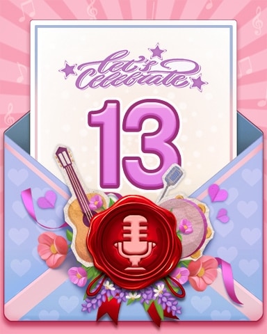 Private Concert Celebration 13 Badge - Jet Set Solitaire