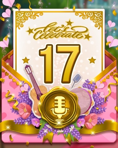 Private Concert Celebration 17 Badge - Spades HD