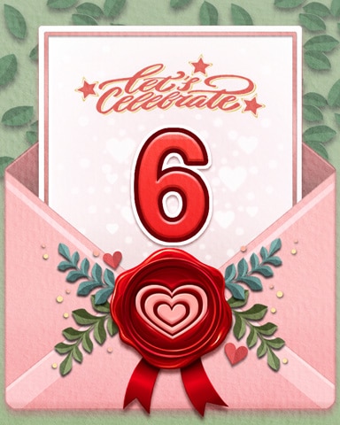 Paper Hearts 6 Badge - Tri-Peaks Solitaire HD