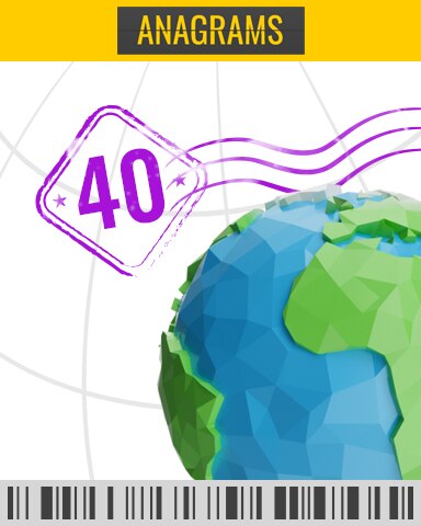 Tailwind Timed Challenge 40 Badge - Anagrams Tailwind Timed Challenge 40 Badge - Anagrams