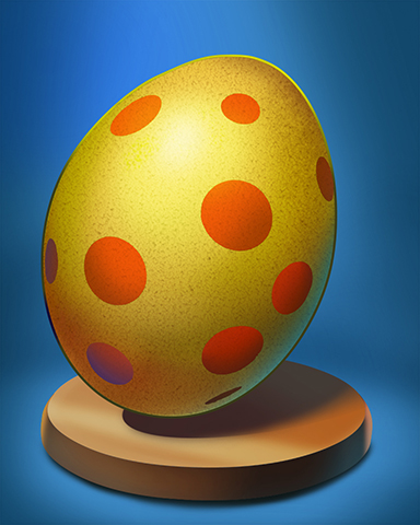 Orange Spotted Egg Badge - First Class Solitaire HD