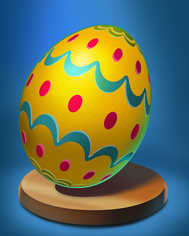 Ribbons And Dots Egg Badge - Vaults Of Atlantis Slots