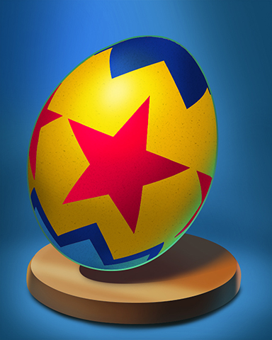 Star Striped Egg Badge - Stack'em HD