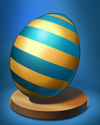 Blue Striped Egg Badge - Tri-Peaks Solitaire HD