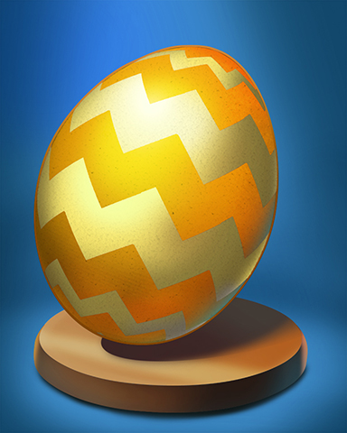 Golden Zigzags Egg Badge - Lottso! Express HD