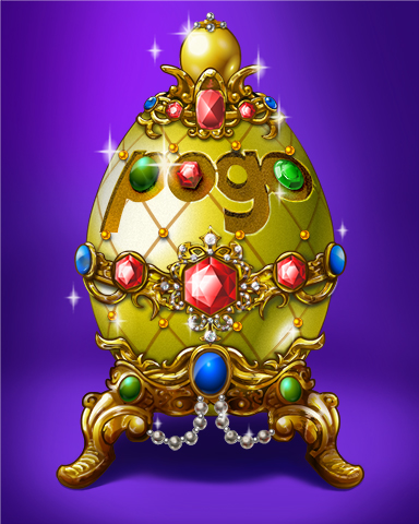 Pogo Golden Egg Badge - Jet Set Solitaire