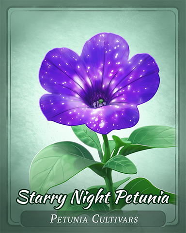 Starry Night Petunia Badge - Rainy Day Spider Solitaire HD