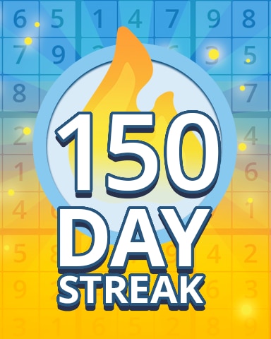 Daily Streak 150 Badge - Pogo™ Daily Sudoku