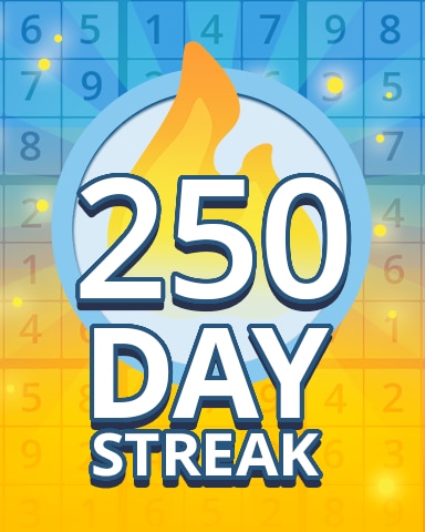 Daily Streak 250 Badge - Pogo™ Daily Sudoku