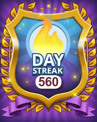 Daily Streak 560 Badge - Pogo™ Daily Sudoku Daily Streak 560 Badge - Pogo™ Daily Sudoku