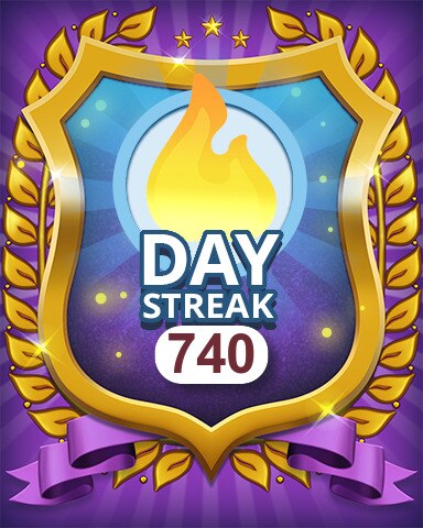 Daily Streak 740 Badge - Pogo™ Daily Sudoku Daily Streak 740 Badge - Pogo™ Daily Sudoku