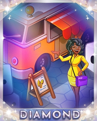 Lucky Food Truck Diamond Badge - Dice City Roller HD Lucky Food Truck Diamond Badge - Dice City Roller HD
