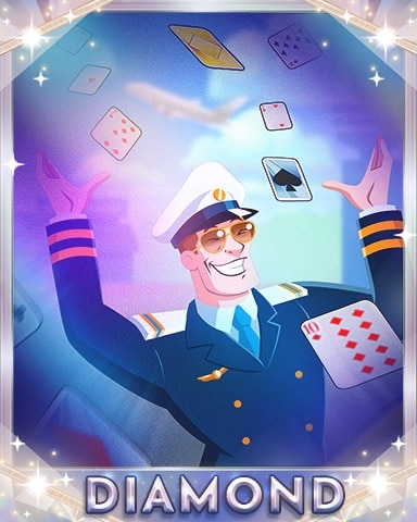 Flying Cards Diamond Badge - First Class Solitaire HD