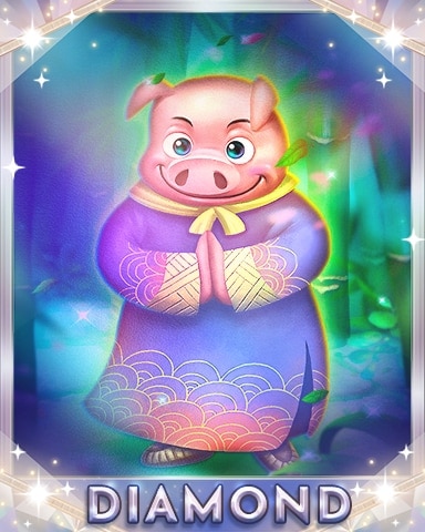 Pig In Bamboo Diamond Badge - Mahjong Garden HD Pig In Bamboo Diamond Badge - Mahjong Garden HD