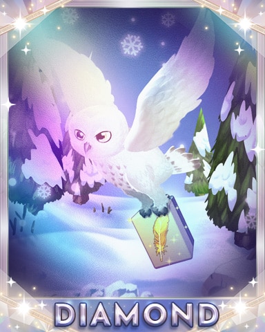 Owl Aflight Diamond Badge - Mahjong Sanctuary