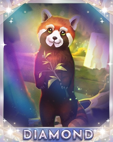 Red Panda Diamond Badge - Mahjong Safari HD