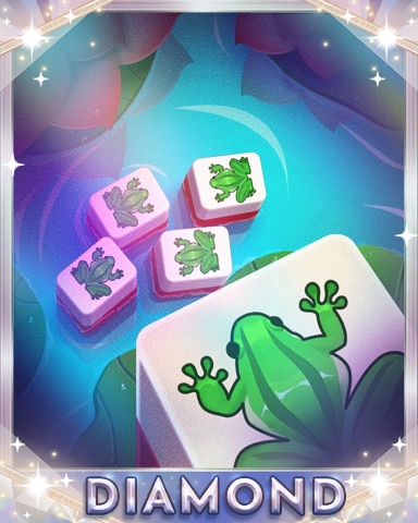 Froggy Frolics Diamond Badge - Mahjong Safari HD