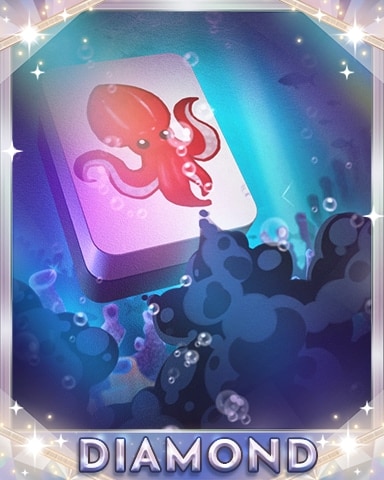 Octopus Tile Diamond Badge - Mahjong Safari HD