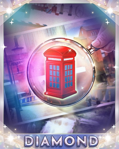 Telephone Box Diamond Badge - Postcards From Britain