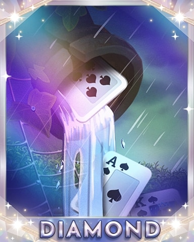 Soggy Spades Diamond Badge - Rainy Day Spider Solitaire HD