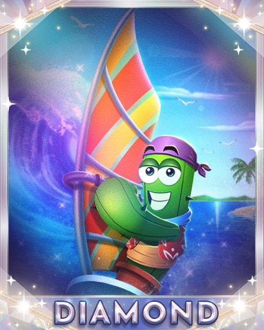 Wind Surfing Spike Diamond Badge - Thousand Island Solitaire HD