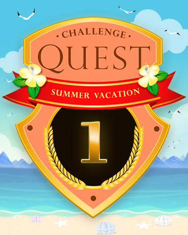 Summer Vacation Week 1 Badge - Jet Set Solitaire