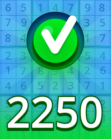 Easy 2250 Puzzles Badge - Pogo™ Daily Sudoku Easy 2250 Puzzles Badge - Pogo™ Daily Sudoku
