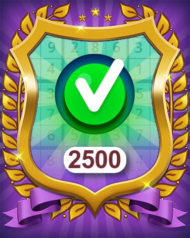 Easy 2500 Puzzles Badge - Pogo™ Daily Sudoku Easy 2500 Puzzles Badge - Pogo™ Daily Sudoku