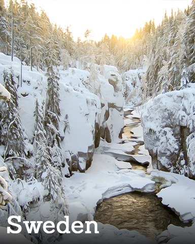 Sweden Badge - Winter Wonderland