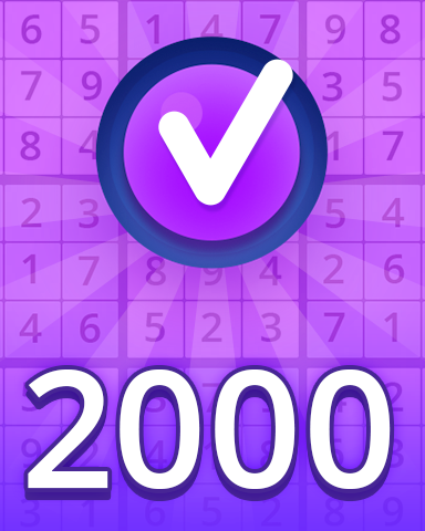 Expert 2000 Puzzles Badge - Pogo™ Daily Sudoku