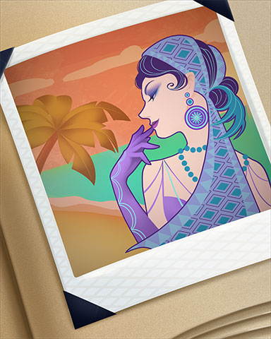 Queen Of The Beach Badge - World Class Solitaire HD