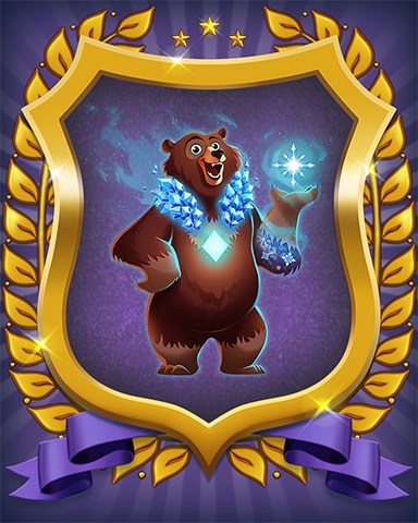 Mythic Winter Bear Badge - Bejeweled Stars