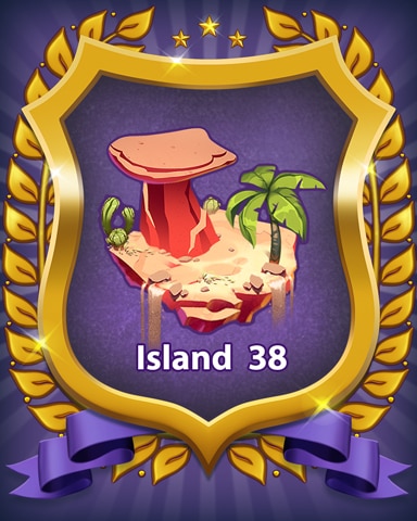Island 38 Badge - Bejeweled Stars