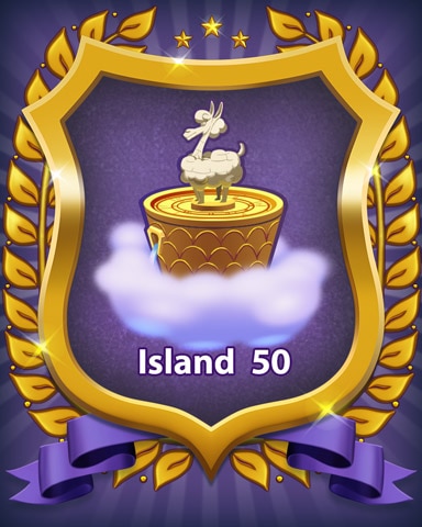 Island 50 Badge - Bejeweled Stars