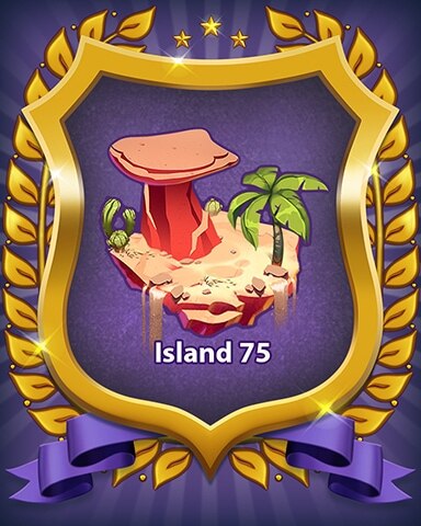 Island 75 Badge - Bejeweled Stars