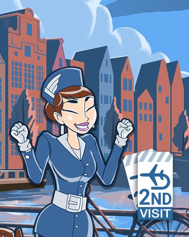 Amsterdam, Netherlands Coach Badge - Jet Set Solitaire Amsterdam, Netherlands Coach Badge - Jet Set Solitaire