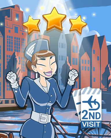 Amsterdam, Netherlands World Class Badge - Jet Set Solitaire Amsterdam, Netherlands World Class Badge - Jet Set Solitaire