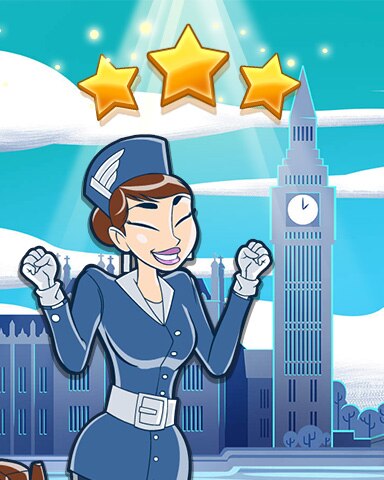 London World Class Badge - Jet Set Solitaire London World Class Badge - Jet Set Solitaire