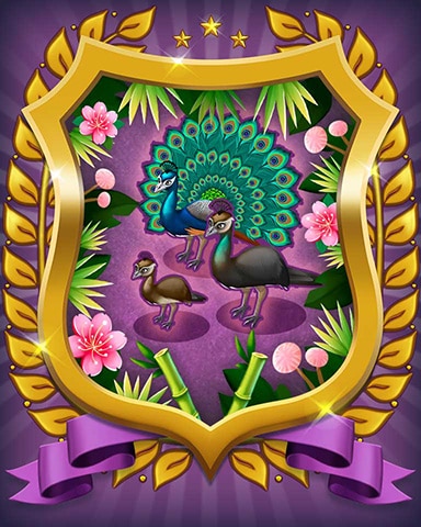 Peacock Badge - Mahjong Sanctuary