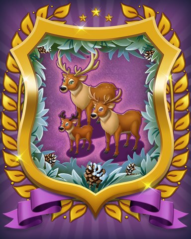 Reindeer Badge - Mahjong Sanctuary