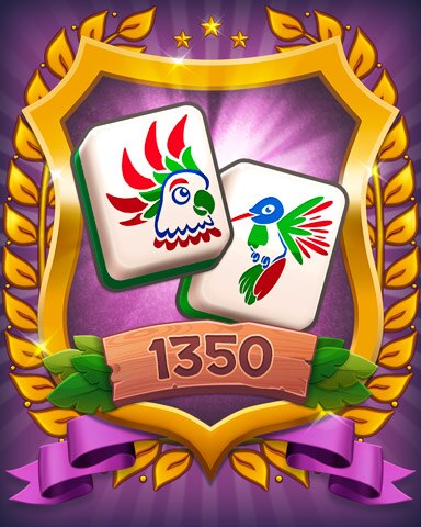 Level 1350 Badge - Mahjong Sanctuary