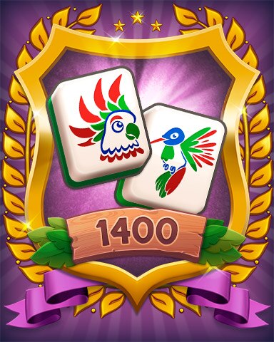 Level 1400 Badge - Mahjong Sanctuary