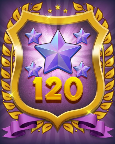 Purple Stars 120 Badge - Mahjong Sanctuary